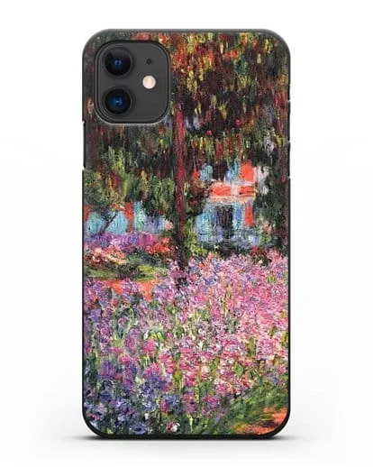 Чехол Ирисы в саду Моне (Моне Клод) силиконовый для iPhone 11