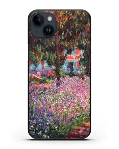 Чехол Ирисы в саду Моне (Моне Клод) силиконовый для iPhone 14 Plus
