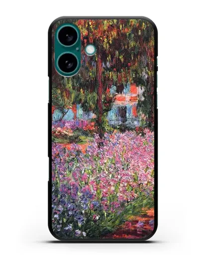 Чехол Ирисы в саду Моне (Моне Клод) силиконовый для iPhone 16 Plus