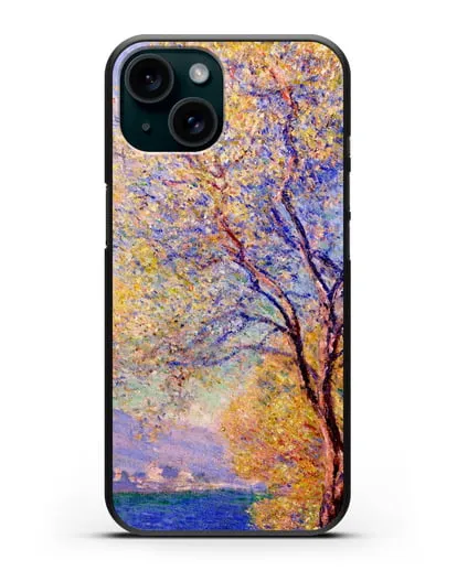 Чехол Антиб. Вид из садов Салис (Моне Клод) силиконовый для iPhone 15