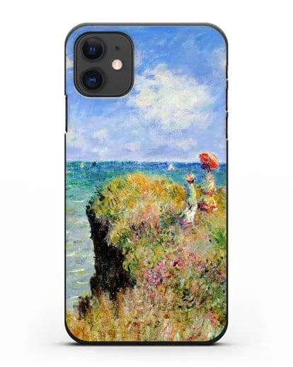 Чехол Прогулка по скале. Пурвиль (Моне Клод) силиконовый для iPhone 11