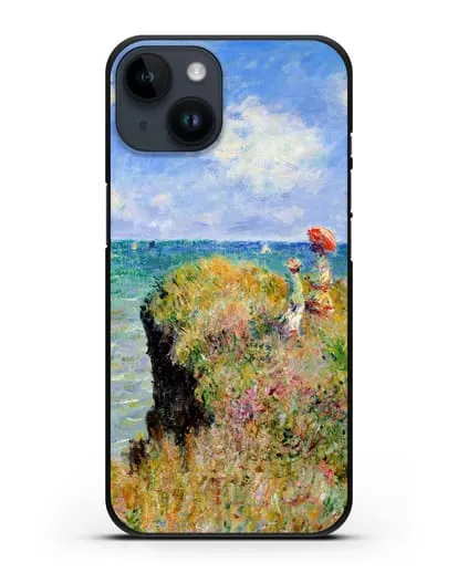Чехол Прогулка по скале. Пурвиль (Моне Клод) силиконовый для iPhone 14