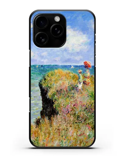 Чехол Прогулка по скале. Пурвиль (Моне Клод) силиконовый для iPhone 16 Pro Max