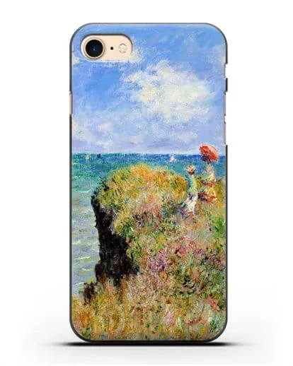 Чехол Прогулка по скале. Пурвиль (Моне Клод) силиконовый для iPhone 8