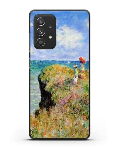 Чехол Прогулка по скале. Пурвиль (Моне Клод) силиконовый для Samsung Galaxy A53