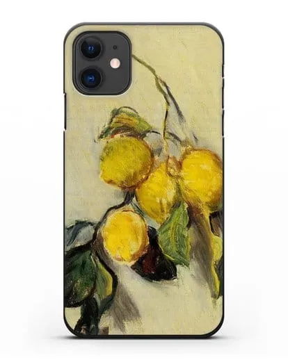 Чехол Ветка лимонов (Моне Клод) силиконовый для iPhone 11