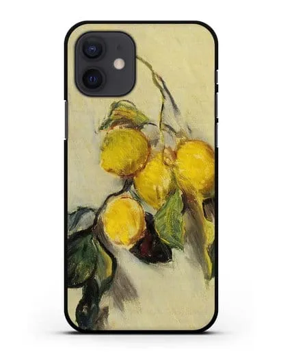 Чехол Ветка лимонов (Моне Клод) силиконовый для iPhone 12