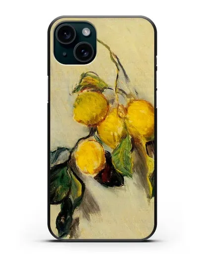 Чехол Ветка лимонов (Моне Клод) силиконовый для iPhone 15 Plus
