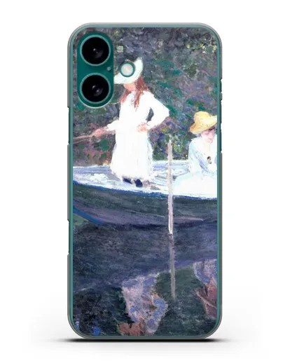 Чехол В норвежской лодке. Живерни (Моне Клод) силиконовый для iPhone 16 Plus