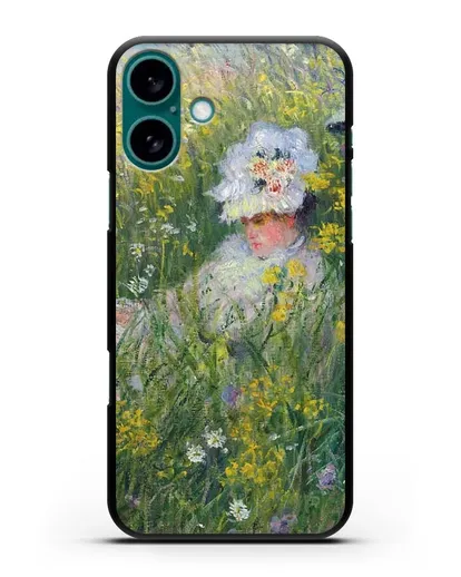 Чехол На лугу (Моне Клод) силиконовый для iPhone 16 Plus
