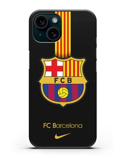 Чехол FC Barcelona с логотипом Nike силиконовый для iPhone 15