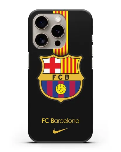 Чехол FC Barcelona с логотипом Nike силиконовый для iPhone 15 Pro