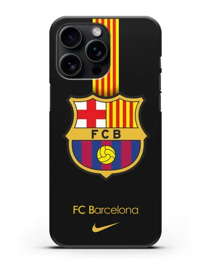 Чехол FC Barcelona с логотипом Nike силиконовый для iPhone 15 Pro Max
