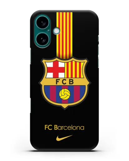 Чехол FC Barcelona с логотипом Nike силиконовый для iPhone 16 Plus
