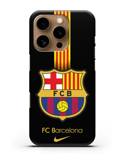 Чехол FC Barcelona с логотипом Nike силиконовый для iPhone 16 Pro