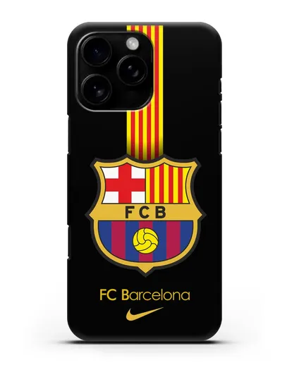 Чехол FC Barcelona с логотипом Nike силиконовый для iPhone 16 Pro Max