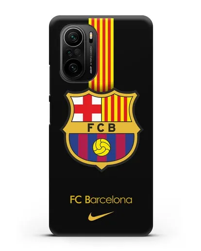 Чехол FC Barcelona с логотипом Nike силиконовый для Xiaomi Poco F3 Pro