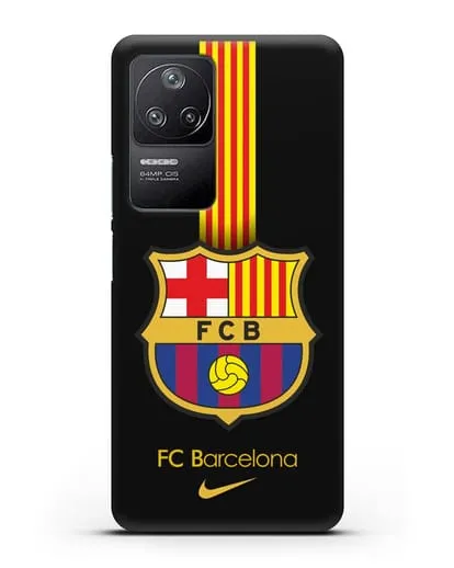 Чехол FC Barcelona с логотипом Nike силиконовый для Xiaomi Poco F4