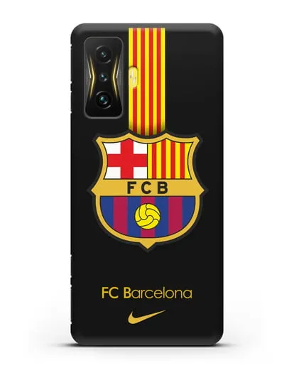 Чехол FC Barcelona с логотипом Nike силиконовый для Xiaomi Poco F4 GT
