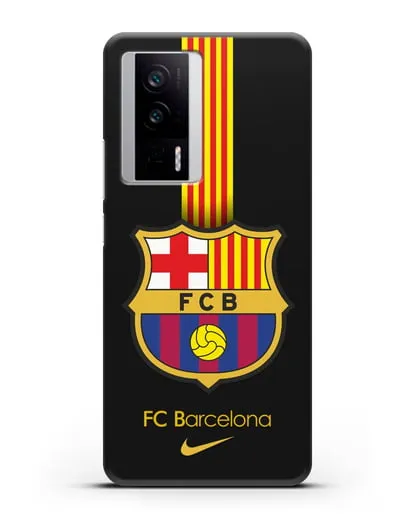 Чехол FC Barcelona с логотипом Nike силиконовый для Xiaomi Poco F5 Pro