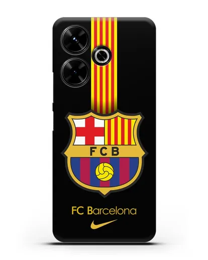 Чехол FC Barcelona с логотипом Nike силиконовый для Xiaomi Poco M6