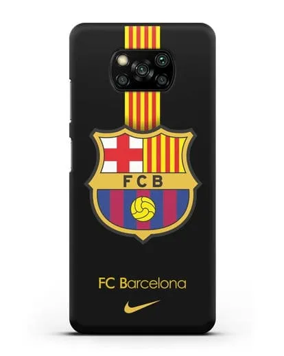 Чехол FC Barcelona с логотипом Nike силиконовый для Xiaomi Poco X3
