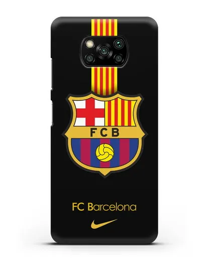 Чехол FC Barcelona с логотипом Nike силиконовый для Xiaomi Poco X3 Pro