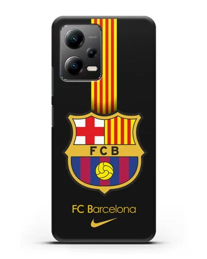 Чехол FC Barcelona с логотипом Nike силиконовый для Xiaomi Poco X5