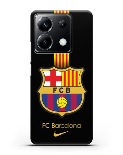 Чехол FC Barcelona с логотипом Nike силиконовый для Xiaomi Poco X6