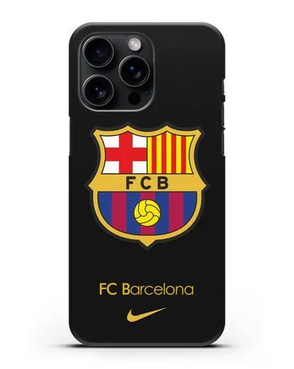 Чехол Барселона с логотипом Nike силиконовый для iPhone 15 Pro Max
