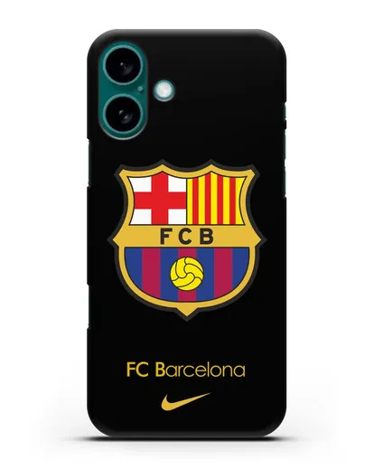 Чехол Барселона с логотипом Nike силиконовый для iPhone 16 Plus