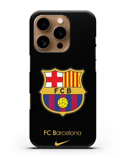 Чехол Барселона с логотипом Nike силиконовый для iPhone 16 Pro
