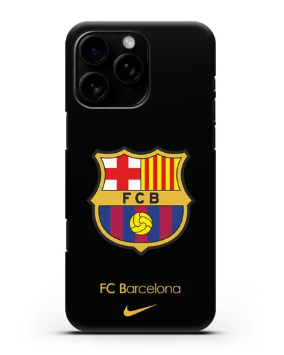 Чехол Барселона с логотипом Nike силиконовый для iPhone 16 Pro Max