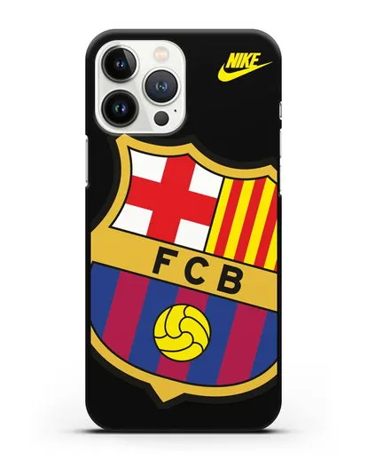 Чехол с эмблемой Барселона силиконовый для iPhone 13 Pro Max