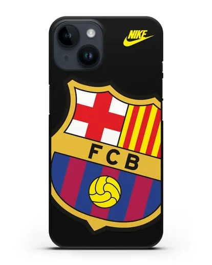 Чехол с эмблемой Барселона силиконовый для iPhone 14
