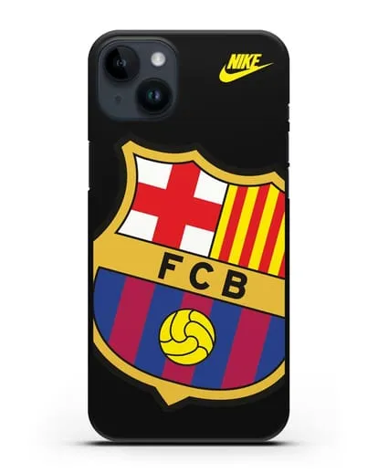 Чехол с эмблемой Барселона силиконовый для iPhone 14 Plus