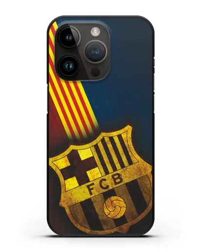 Чехол FC Barcelona с картинкой силиконовый для iPhone 14 Pro