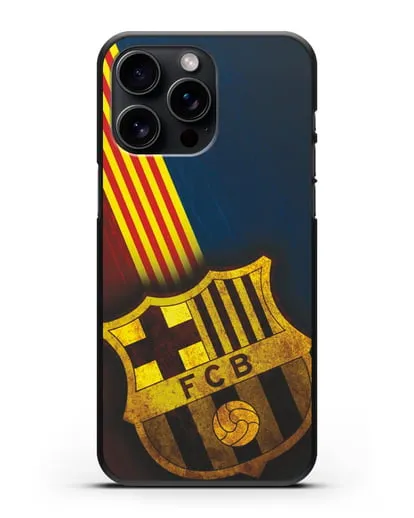 Чехол FC Barcelona с картинкой силиконовый для iPhone 15 Pro Max