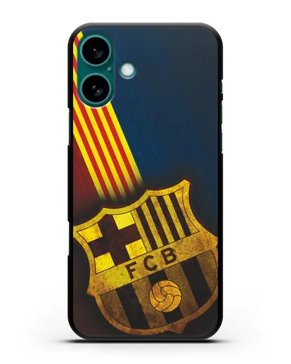 Чехол FC Barcelona с картинкой силиконовый для iPhone 16 Plus
