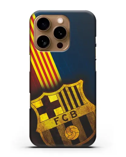 Чехол FC Barcelona с картинкой силиконовый для iPhone 16 Pro