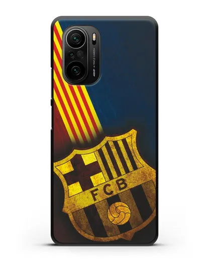 Чехол FC Barcelona с картинкой силиконовый для Xiaomi Poco F3 Pro