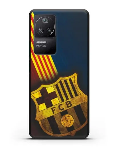 Чехол FC Barcelona с картинкой силиконовый для Xiaomi Poco F4