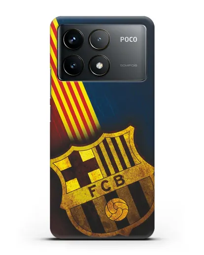 Чехол FC Barcelona с картинкой силиконовый для Xiaomi Poco F6 Pro
