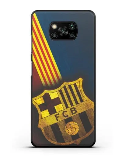 Чехол FC Barcelona с картинкой силиконовый для Xiaomi Poco X3