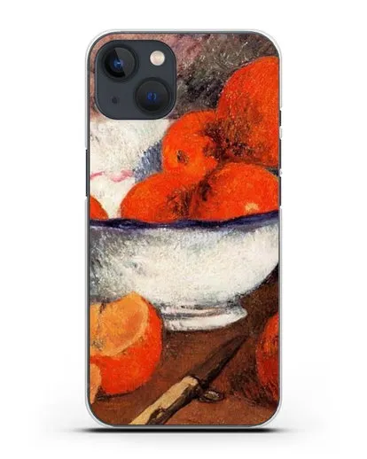 Чехол Натюрморт с апельсинами (Гоген Поль) силиконовый для iPhone 13 Mini