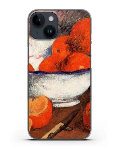 Чехол Натюрморт с апельсинами (Гоген Поль) силиконовый для iPhone 14
