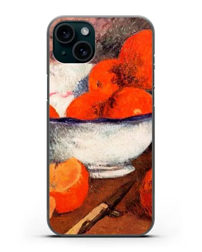 Чехол Натюрморт с апельсинами (Гоген Поль) силиконовый для iPhone 15 Plus