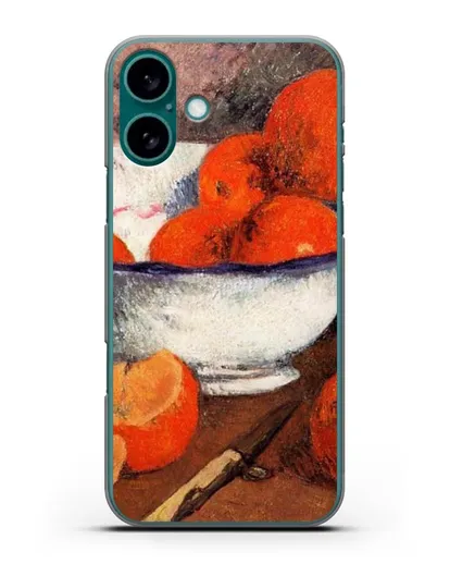 Чехол Натюрморт с апельсинами (Гоген Поль) силиконовый для iPhone 16 Plus