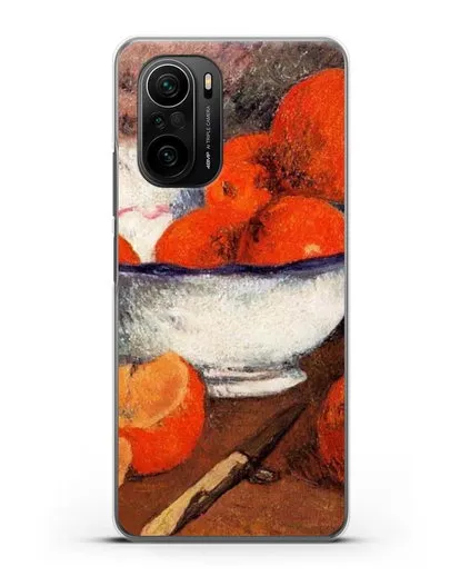 Чехол Натюрморт с апельсинами (Гоген Поль) силиконовый для Xiaomi Poco F3