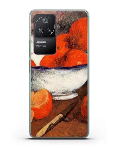 Чехол Натюрморт с апельсинами (Гоген Поль) силиконовый для Xiaomi Poco F4
